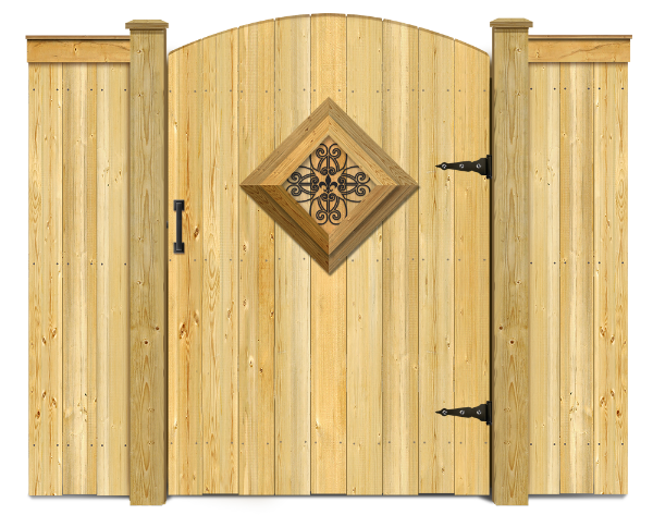 Decorative metal accent - Custom Wood Gate