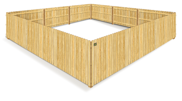 example of a wood privacy fence in Douglas Georgia