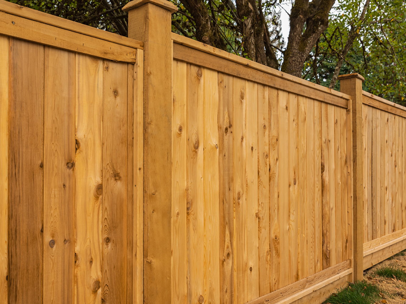 Pearson GA cap and trim style wood fence
