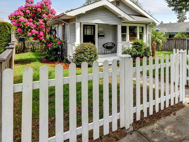 Perry GA picket style wood fence